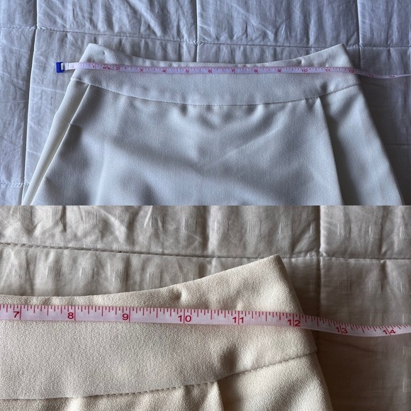 Aqua Ultra Mini Asymmetric Hem Skort XS White - Picture 10 of 15